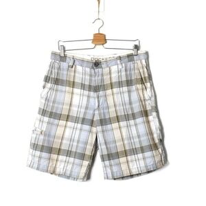 Dockers Plaid Cotton Shorts in Gray and Tan
